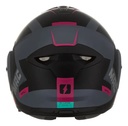 Casco Moto Rebatible Mac Ff628 Eclipse Doble Visor Rpm Negro/gris/rosa Vartell Mate M