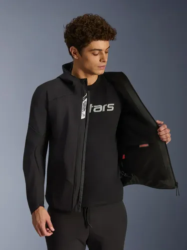 Campera Moto Hombre Alpinestars Aeroshell Wp Jacket Rpm Negro Liso M