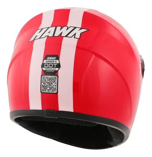 Casco Integral Para Niños Hawk Rsjuniorx Rpm Rojo Viper Brillante L