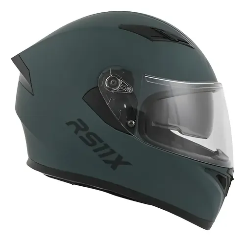 Casco Integral Moto Hawk Rs11x Doble Visor Rpm Verde Petroleo Solid Mate L