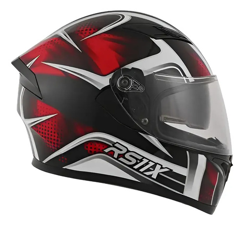 Casco Integral Moto Hawk Rs11x Doble Visor Rpm Rojo Spike Brillante Xl