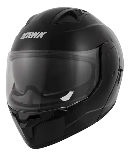 Casco Rebatible Moto Hawk Rs5x Doble Visor Rpm Negro Solid Brillante S