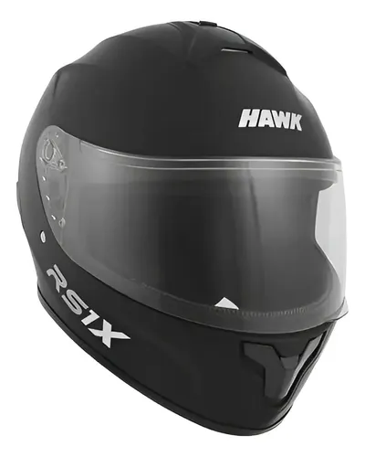 Casco Integral Moto Hawk Rs11x Doble Visor Rpm Negro Solid Mate Xl