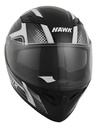 Casco Integral Moto Hawk Rs11x Doble Visor Rpm Gris Spike Brillante Xl