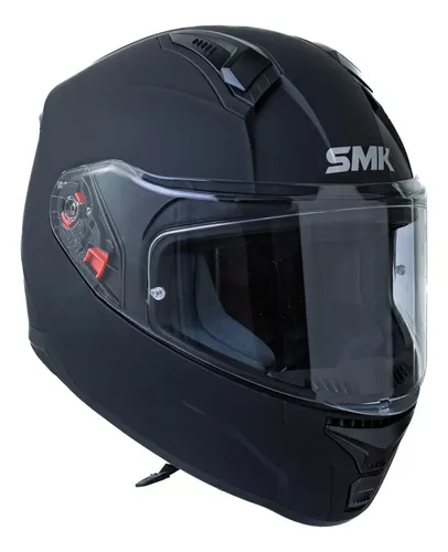 Casco Moto Integral Smk Bionic Visor Simple Rpm Negro Solid Mate Xl