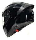 Casco Moto Integral Smk Typhoon Doble Visor Rpm Negro Classic Brillante L