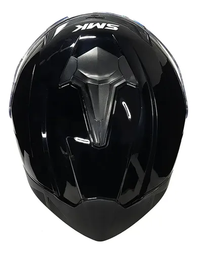 Casco Moto Integral Smk Typhoon Doble Visor Rpm Negro Classic Brillante L