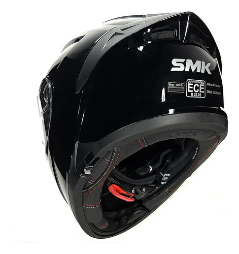 Casco Moto Integral Smk Typhoon Doble Visor Rpm Negro Classic Brillante M