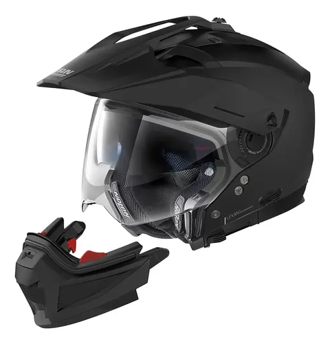 Casco Moto Nolan Cross Modular N70-2 X Doble Visor Rpm Negro Classic 302 Mate L