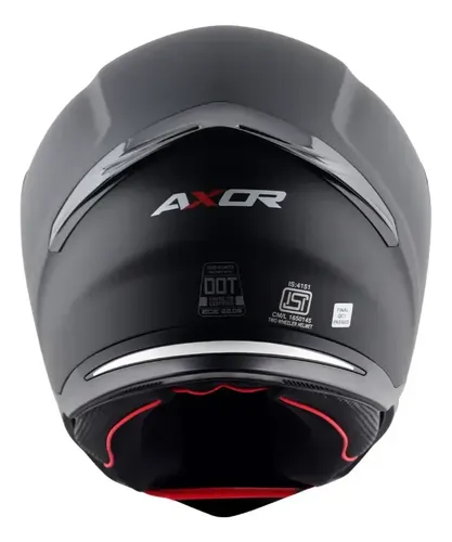 Casco Moto Integral Axor Hunter Aleron Rpm Negro Solid Mate M