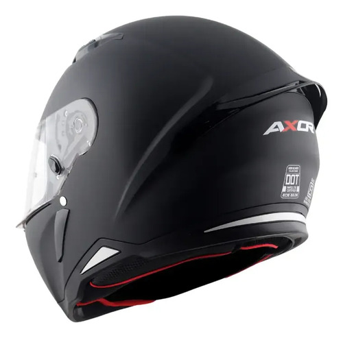 Casco Moto Integral Axor Hunter Aleron Rpm Negro Solid Mate M