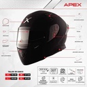 Casco Moto Integral Axor Apex Doble Visor Rpm Negro Solid Mate L