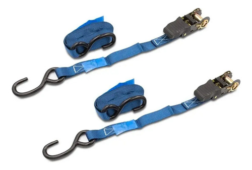 Cinta De Amarre Bremen  Con Crique Tensor 5 Metros X 2 Rpm Azul Acero