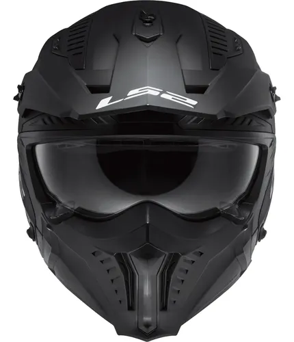 Casco Moto Abierto Mentonera Desmontable Ls2 606 Drifter Rpm Negro Solid Mate Xl