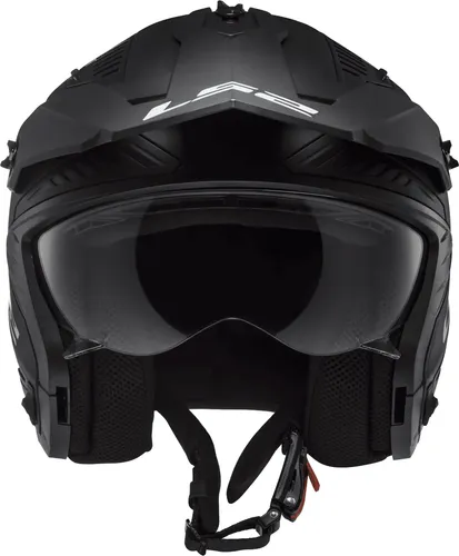 Casco Moto Abierto Mentonera Desmontable Ls2 606 Drifter Rpm Negro Solid Mate Xl