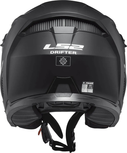 Casco Moto Abierto Mentonera Desmontable Ls2 606 Drifter Rpm Negro Solid Mate L