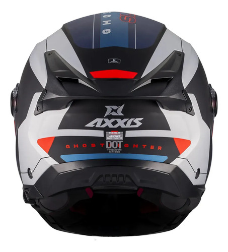 Casco Moto Rebatible Axxis Ghostfighter Doble Visor Rpm Azul/gris Sleek B7 Brillante S