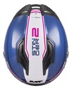 Casco Moto Integral Mt Stinger 2 Con Spoiler Rpm Blanco/azul/rosa Core A8 Brillante L