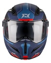 Casco Moto Rebatible Axxis Ghostfighter Doble Visor Rpm Azul/gris Sleek B7 Brillante Xl