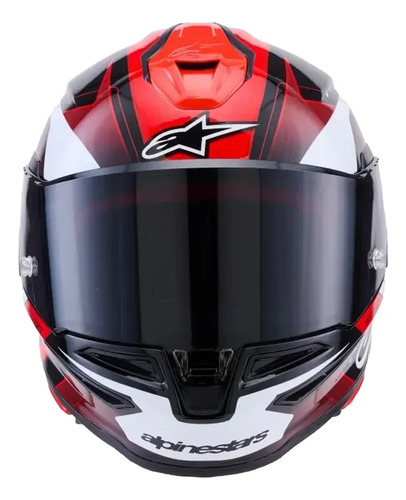 Casco Moto Integral S-r7 Alpinestars Rpm Negro/rojo/blanco Kinetis Brillante M
