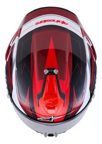 Casco Moto Integral S-r7 Alpinestars Rpm Negro/rojo/blanco Kinetis Brillante M