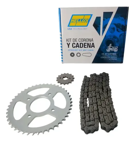 Kit Transmision Hellux Suzuki Gixxer 150 15/45 - Rpm Plateado