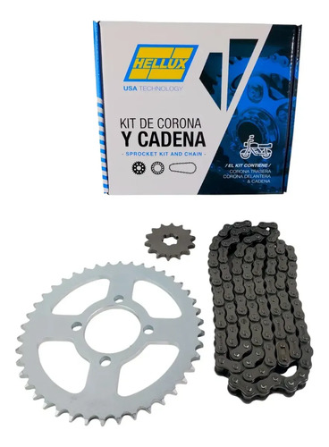 Kit Transmision Hellux Suzuki Ax 100 14/42 Rpm Plateado