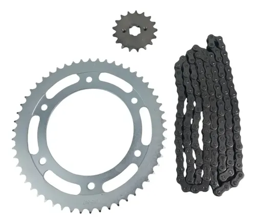 Kit Transmision Honda Nxr 125/ Xr 125 Bross 17/54 Rpm Plateado