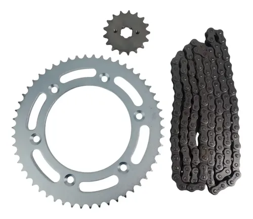 Kit Transmision Honda Nxr 125/ Xr 125 Bross 17/54 Rpm Plateado