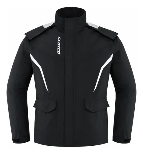 Traje Lluvia Moto Scoyco Rc10-2 Reflectante Impermeable Rpm Negro Xl
