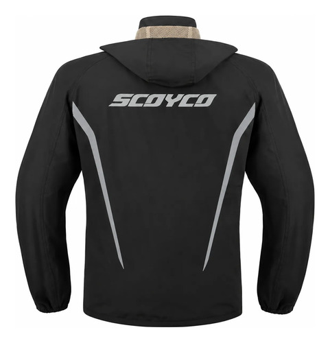 Traje De Lluvia Moto Scoyco Rc10 Reflectante Impermeable Rpm Negro M