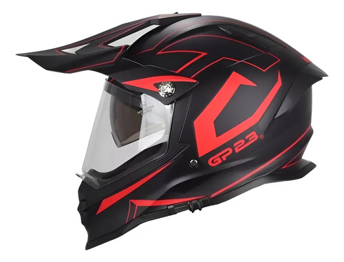 Casco Moto Enduro Cross Gp23 Doble Visor Rpm