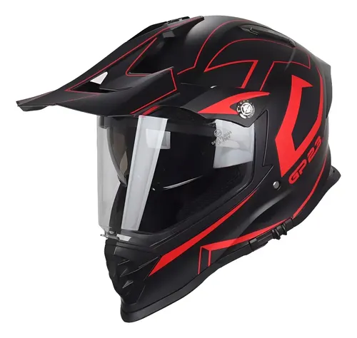 Casco Moto Enduro Cross Gp23 Doble Visor Rpm