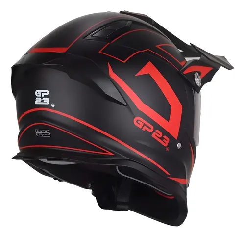 Casco Moto Enduro Cross Gp23 Doble Visor Rpm