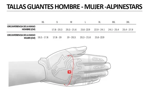 Guantes Moto Hombre Alpinestars Andes V3 Ds Rpm Negro L