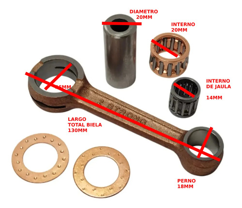 Kit Biela Suzuki Ax 100  Calida  Original  Rpm