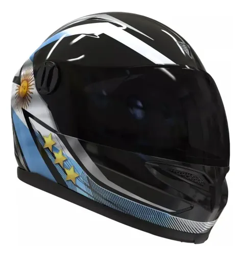 Casco Moto Integral Vertigo V32 Influence Argentina Rpm Negro Argentina Brillante L