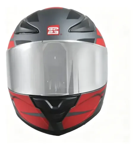 Casco Moto Integral Gp23 Raptor + Visor Transparente Rpm Rojo Ws-609 Mate S
