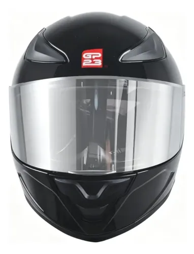 Casco Moto Integral Gp23 Raptor + Visor Transparente Rpm Negro Ws-609 Brillante Xl