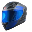 Casco Moto Integral Gp23 Raptor + Visor Transparente Rpm Azul Ws-609 Mate Xxl
