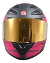 Casco Moto Integral Gp23 Raptor + Visor Transparente Rpm Rosa Ws-609 Mate S