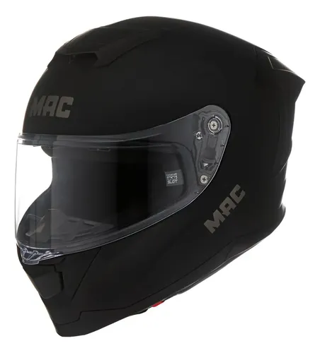 Casco Moto Integral Mac Ff956 Ozono + Visor Oscuro Rpm Negro Solid Mate S