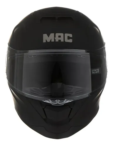 Casco Moto Integral Mac Ff956 Ozono + Visor Oscuro Rpm Negro Solid Mate S