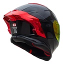 Casco Integral Gekko Spektor Doble Visor + Visor De Regalo Negro/rojo Gloss Red Brillante L