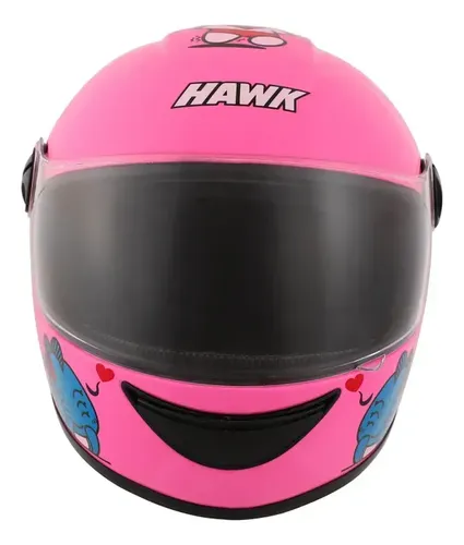 Casco Moto Integral Para Niños Hawk Rsjuniorx Rpm Rosa Winnie Hu Brillante L