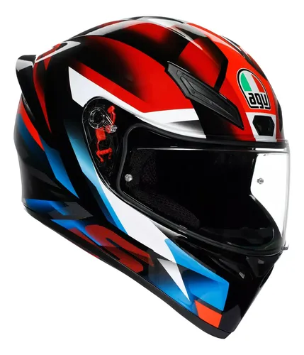 Casco Moto Integral Agv K1 S Alerón Integrado Rpm Negro/azul/rojo Brillante Fastlap Brillante M