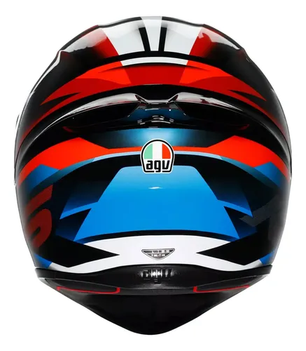 Casco Moto Integral Agv K1 S Alerón Integrado Rpm Negro/azul/rojo Brillante Fastlap Brillante M