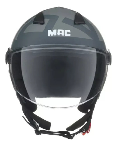 Casco Abierto Moto Mac Of721 Beat Rpm Gris/rosa Nova Mate S