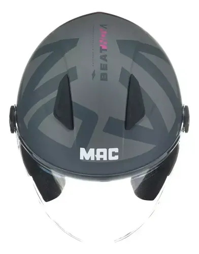 Casco Abierto Moto Mac Of721 Beat Rpm Gris/rosa Nova Mate S