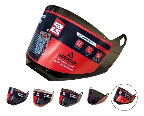 Visor Casco Moto Gp23 Bubba Cr800 Rpm